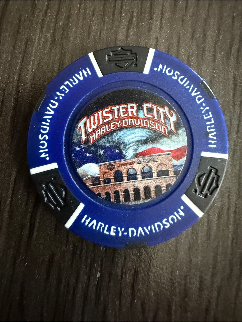 Collectible Harley Davidson Poker Chip Twister City H-D Wichita, KS